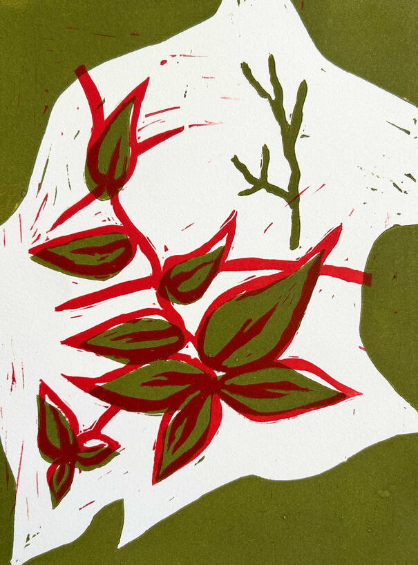 Arrows, Linocut, 2025